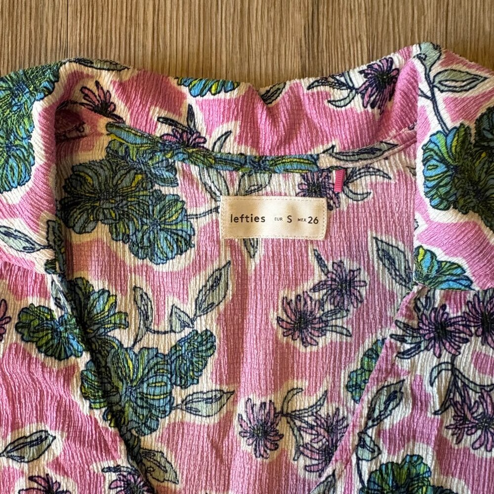 LEFTIES Floral Print Mini Dress - Size S - Picture 5 of 6